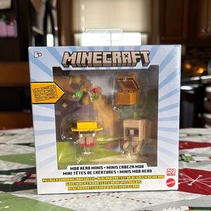 Minecraft Mob Head Minis — Villager Guarding Iron Golem • New Sealed Figure Set
